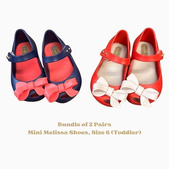 Mini Melissa Other - Bundle of 2 Pairs Authentic Mini Melissa Toddler Mary Jane Shoes